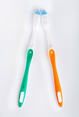 beyaz izole diş fırçası. Kişisel Hijyen. Sağlıklı bir ağız. Banyo Gereçleri. aksesuarlar