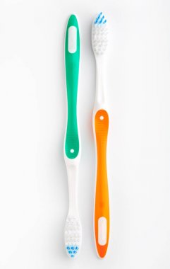 beyaz izole diş fırçası. Kişisel Hijyen. Sağlıklı bir ağız. Banyo Gereçleri. aksesuarlar