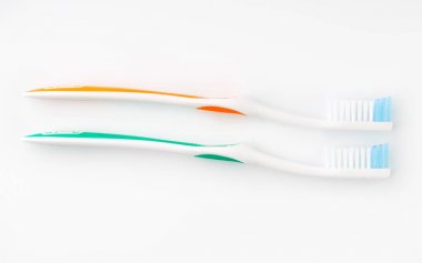 beyaz izole diş fırçası. Kişisel Hijyen. Sağlıklı bir ağız. Banyo Gereçleri. aksesuarlar