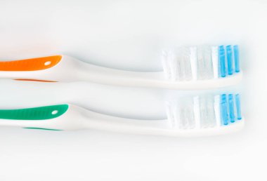 beyaz izole diş fırçası. Kişisel Hijyen. Sağlıklı bir ağız. Banyo Gereçleri. aksesuarlar