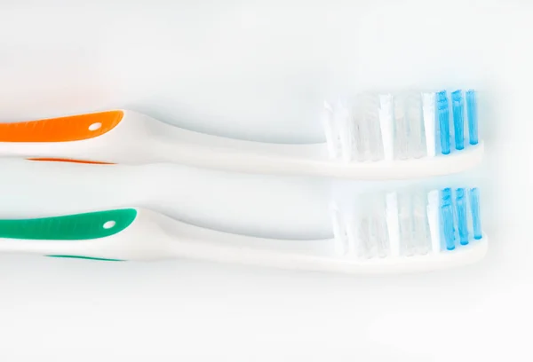 Toothbrush Isolated White Personal Hygiene Healthy Mouth Bathroom Amenities Accessories — Stock Photo, Image