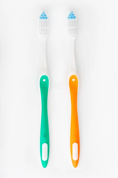 Zubní Kartáček Izolované Bílém Osobní Hygiena Zdravá Ústa Vybavení Koupelny — Stock fotografie