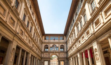 Florence, Tuscany, Italy - June, 06, 2016: The Uffizi Gallery, o clipart