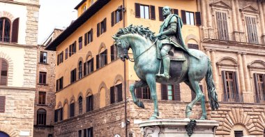 Florence, Toskana, İtalya - Haziran, 07, 2016: Binicilik anıt o