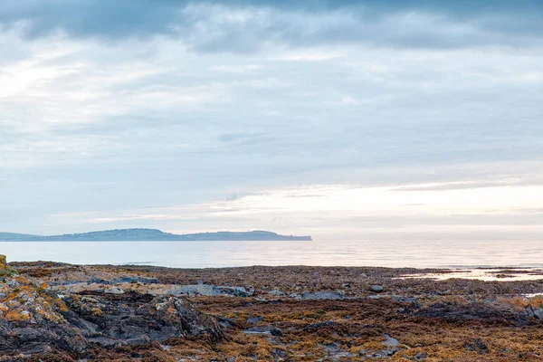 Sunset over Irish Sea / Belfast Lough, from Groomsport, Bangor, — Stock Photo, Image