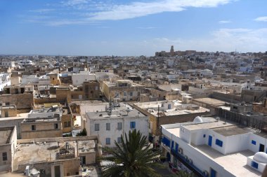 Sousse eski şehir görünümünü. Tunus. Kuzey Afrika. 