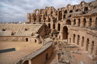 El Jem Roma amfitiyatrosu: Tunus Gladyatör arena. Kuzey Afrika. Tunus.