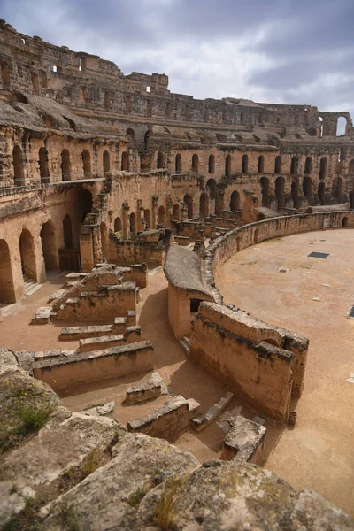 El Jem Roma amfitiyatrosu: Tunus Gladyatör arena. Kuzey Afrika. Tunus. 