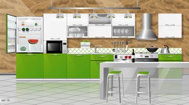 Modern mutfak iç mimarisi