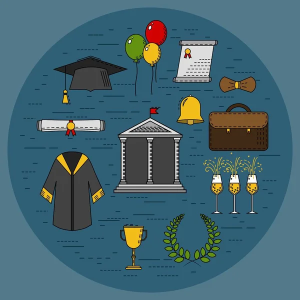 Graduational student party objects — Stock Photo, Image