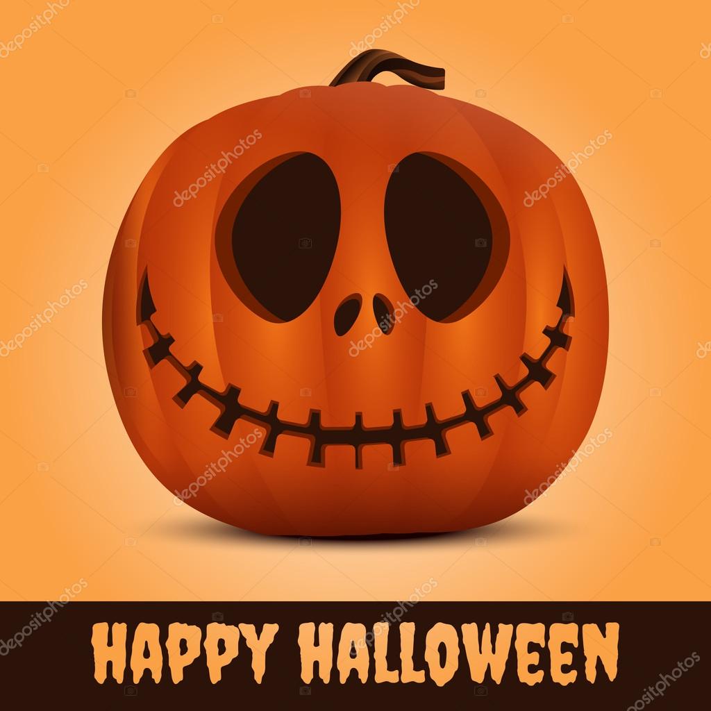 Laughing Pumpkin Happy Halloween Stock Vector C Luckykot