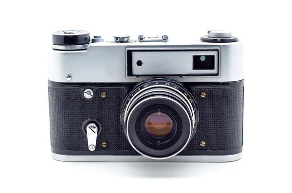 Vieil appareil photo vintage isolé sur fond blanc — Photo