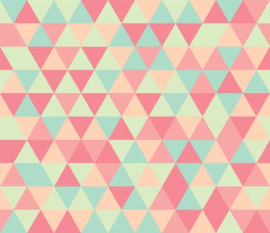 Soyut üçgen seamless modeli, yumuşak renk. Vektör çizim.