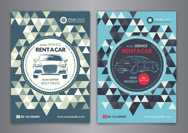 Установите А5, возьмите напрокат автомобиль бизнес-флаер. Автосервис Брошюры шаблоны, обложка автомобильного журнала, абстрактные геометрические шаблоны треугольных фонов. Векторная иллюстрация
.
