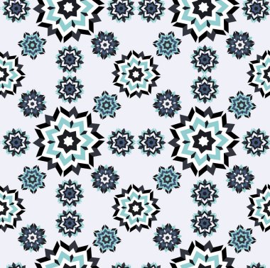 Dikişsiz yıldız geometrik desen. Vektör çizim. 