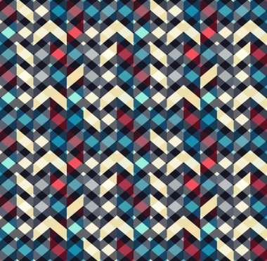 Çok renkli sembol stil seamless modeli. Oklar doku. Geometrik vektör çizim.