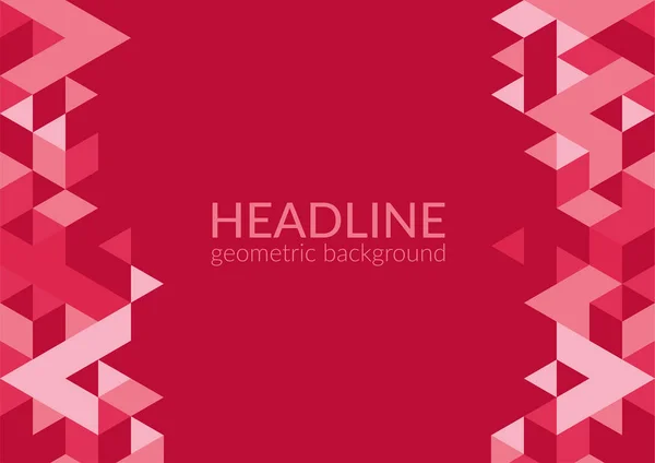 Modaya uygun yatay geometrik arka plan, üçgen desen alan, metin için yer ile. Vektör çizim.