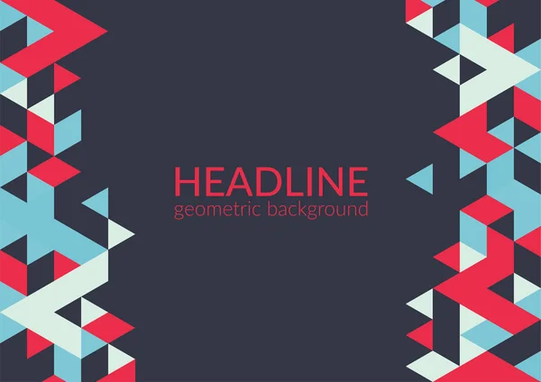 Modaya uygun yatay geometrik arka plan, üçgen desen alan, metin için yer ile. Vektör çizim.