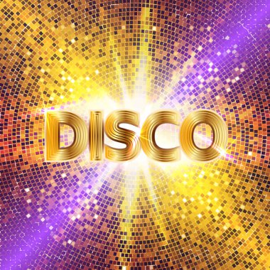 Retro disko parti arka plan sparkles ve glitter, parlama ışık efekti.