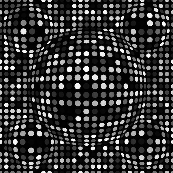 Modèle abstrait sans couture pointillé noir et blanc. Texture avec sphères, points gonflables pour vos dessins . — Image vectorielle