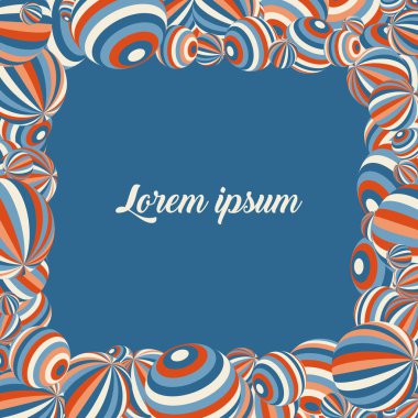 Soyut çizgili küreler arka plan metin için yer ile. Vektör çizim.