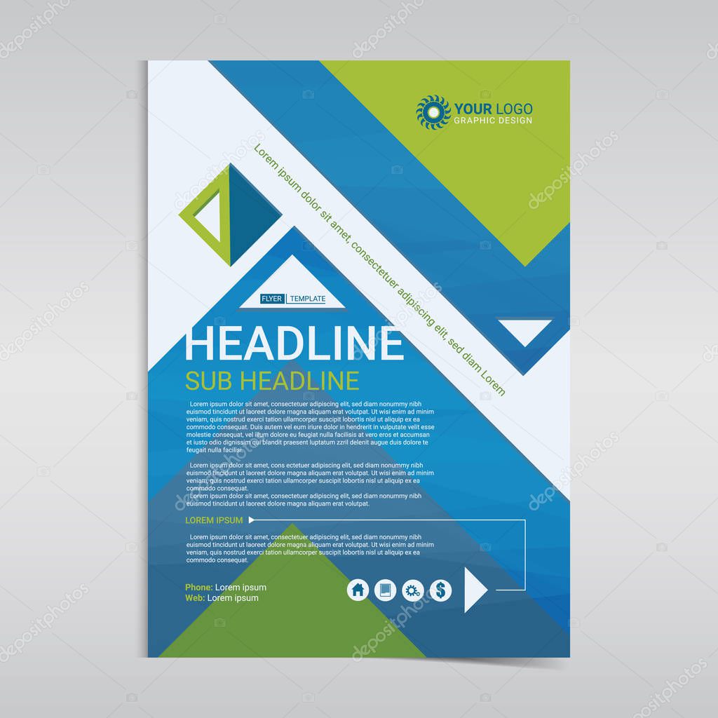 Multipurpose business flyer layout design with geometric background. Business design layout template, Modern Backgrounds. Vector illustration.