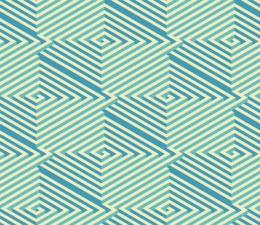 Kare izometrik labirent. Soyut vektör sonsuz desen.