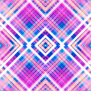 Renkli geometrik Dikişsiz desen. Vektör çizim.