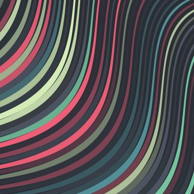 Çizgili desen undulate çizgiler ve eğriler arka plan ile. Vektör çizim.