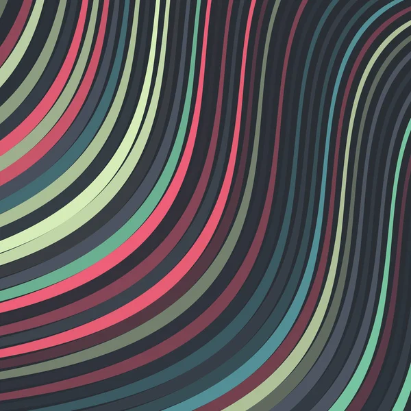 Çizgili desen undulate çizgiler ve eğriler arka plan ile. Vektör çizim.