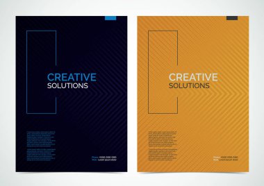 Noktalı resim satırları arka plan ile çok amaçlı el ilanı düzeni. Vektör çizim.