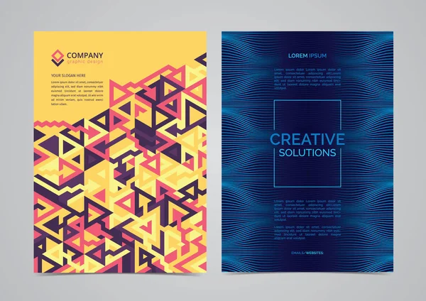 Diseño de diseño de plantilla de folleto abstracto. Ilustración vectorial creativa moderna . — Archivo Imágenes Vectoriales