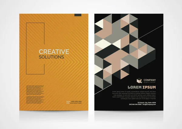 Abstracte brochureontwerp voor de lay-out van de sjabloon. Creatieve moderne vectorillustratie. — Stockvector