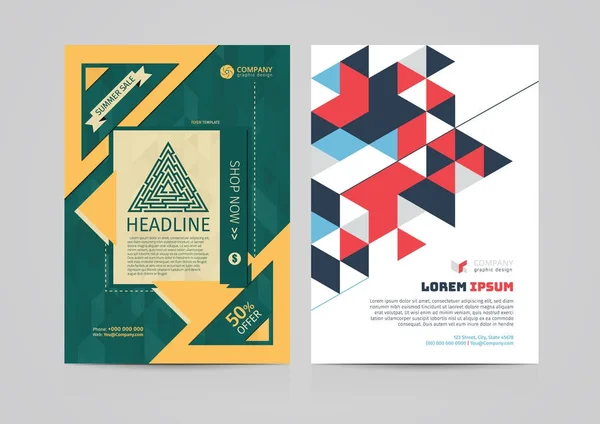Broşür şablonu düzeni tasarlamak. Yaratıcı modern vektör çizim.
