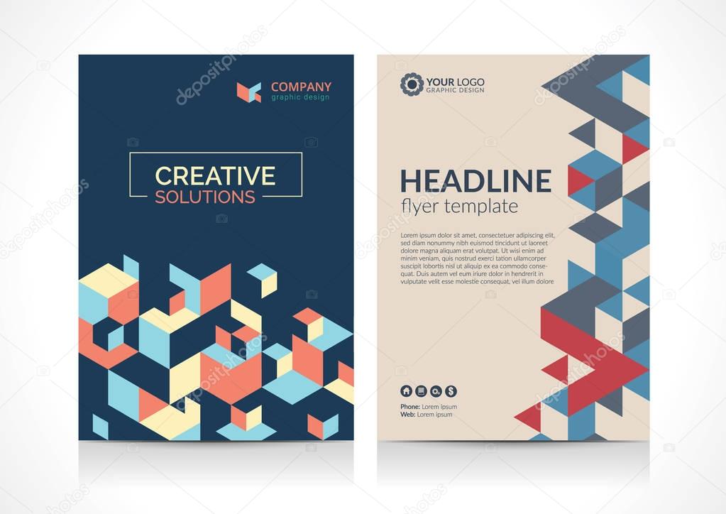 Multipurpose Flyer template layout design with Geometric Element. Creative modern vector illustration.