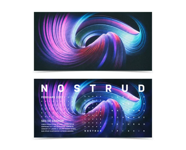 Futuristický Plakát Šablona Abstraktní Zářivé Barvy Pozadí — Stock fotografie
