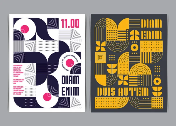 Modern Geometrik Soyut İlanlar Şablonu. Vektör illüstrasyonu.