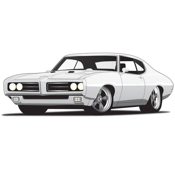 Beyaz 60 'ların Klasik Kas Arabası