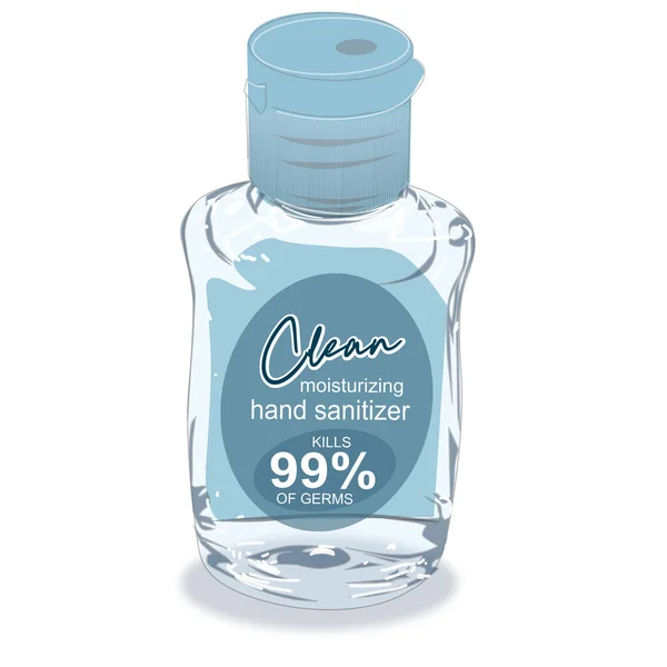 Bir şişe el dezenfektanı.