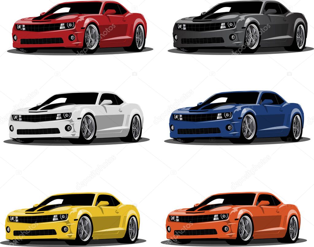 2000's Classic Muscle Cars in Multiple Colors
