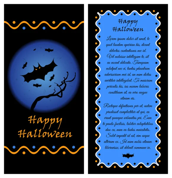 Modèle pour Happy Halloween flyer ou livret — Image vectorielle