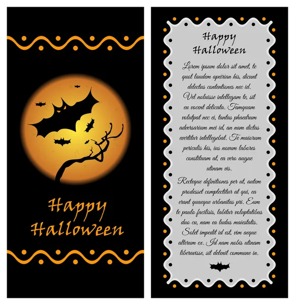 Vorlage für fröhliche Halloween-Flyer oder Booklet — Stockvektor