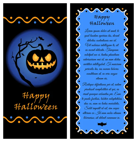 Modèle pour Happy Halloween flyer ou livret — Image vectorielle