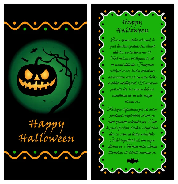 Plantilla para folleto o folleto de Halloween feliz — Vector de stock
