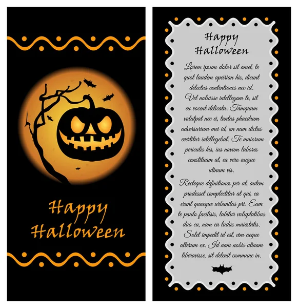 Template for Happy Halloween flyer or booklet — Stock Vector