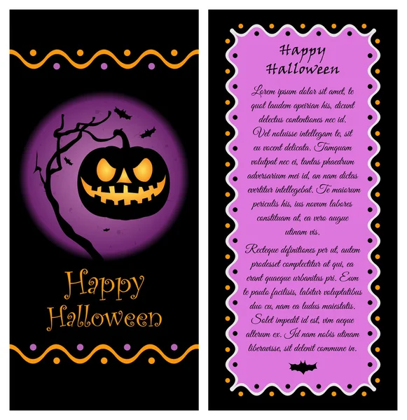 Vorlage für fröhliche Halloween-Flyer oder Booklet — Stockvektor
