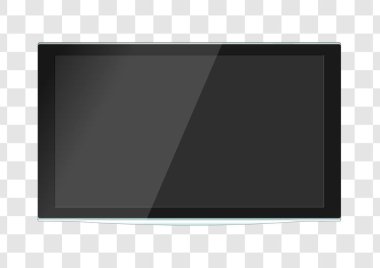 TV düz ekran lcd, plazma gerçekçi vektör çizimi.