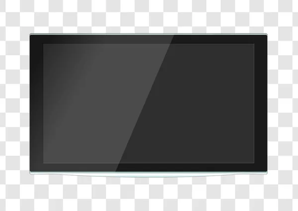 TV pantalla plana lcd, plasma realista vector ilustración. — Vector de stock