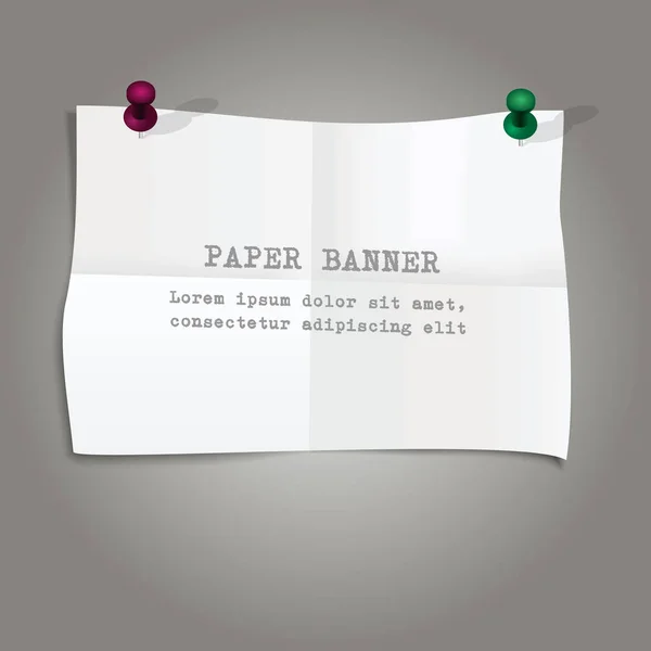 Horizontal Papier Banner Set isolierte Vektor Illustration — Stockvektor