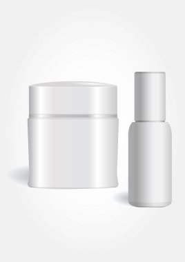 Kozmetik konteyner kümesi / paket. Yukarı alay